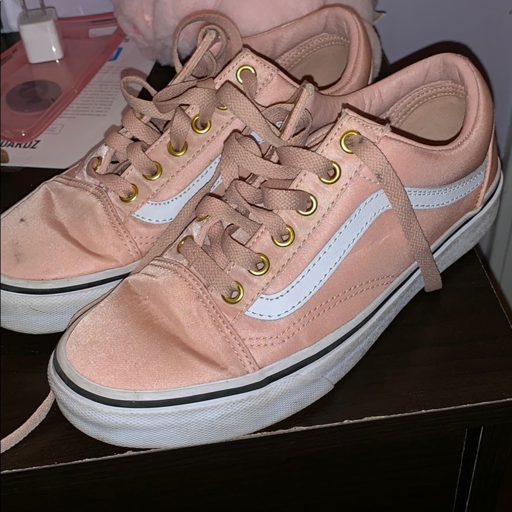 Pink and gold authentic vans